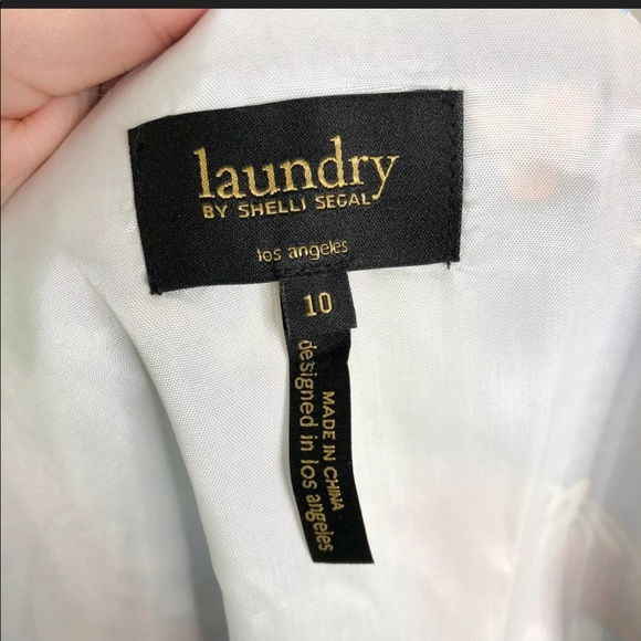 Laundry Shelli Segal 100% Silk Dress Butterflies Sz. 10 - Picture 8 of 10